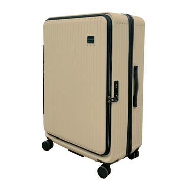 [納莎登]25吋 萊茵系列前開行李箱 經典花色版 復刻駝金