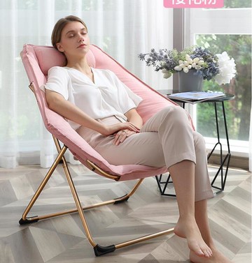 創意懶人沙發簡約臥室小沙發單人休閒家用靠椅小戶型陽臺摺疊躺椅 99購物節