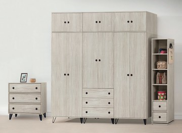 【歐風別館】邱比特橡木組合衣櫃【基隆至台中免運費】