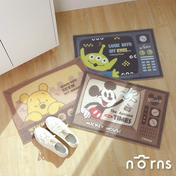 【Norns】迪士尼絲圈地墊-Norns Original Design 小熊維尼 三眼怪 米奇 復古刮泥玄關腳踏墊