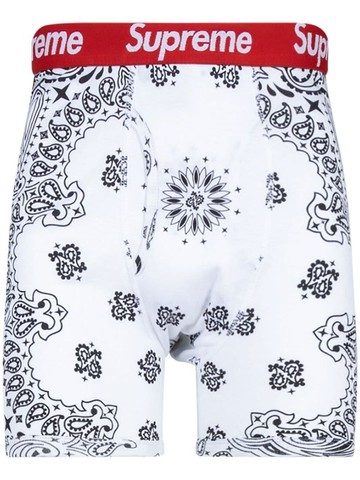 M 2 Supreme Hanes Bandana Boxer Briefs 白 Supreme Hanes Bandana Boxer Briefs (2 Pack) White - FW22 - US