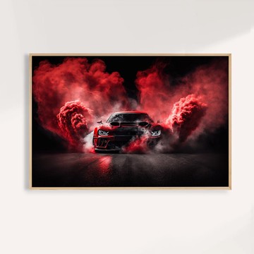 烈焰疾馳 Inferno Drive / 超跑動態攝影海報 / 無框畫 掛畫
