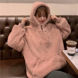 袖ライン もこもこ ボア フードパーカー ジップアップ 韓国 n377 0hSNizWicKDGFUAxgA6BpzNgZeEBAi