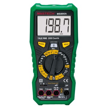 MASTECH 邁世 數位萬用錶 MS890A  真有效值2000計數  液晶顯示帶背光  1台