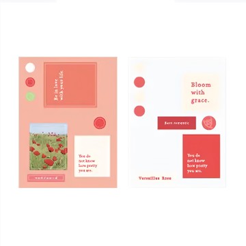 CARD LOVER 信的戀人 三行情詩系列 裝飾貼紙 2入  浪漫  3組