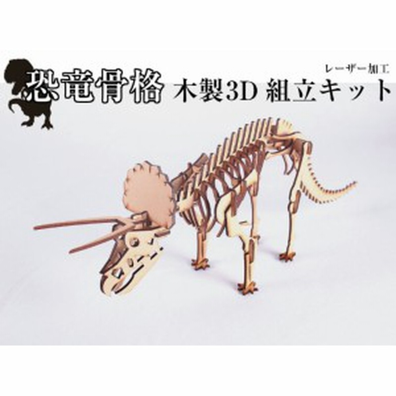 恐竜骨格 木製 3d 組立キット トリケラトプス ウッドクラフト 日本製 通販 Lineポイント最大1 0 Get Lineショッピング