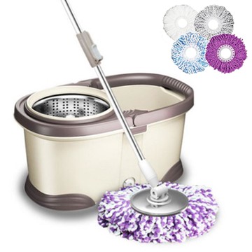 World Clean 彩虹旋轉拖把清潔組 + 5個拖把頭組  1組  脫水桶45.5 x 25.5 x 22cm + 拖把頭直徑33cm + 拖把桿長度120~142cm