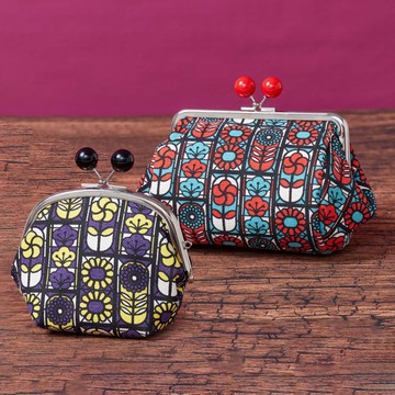 【熱門預購】復古現代日式窗花口金零錢包化妝包(2款)7JMP5102,04