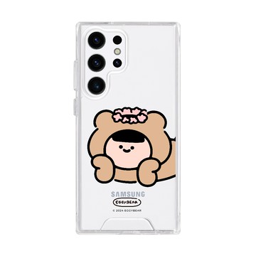 【插畫家聯名】蛋塔熊妹趴著發呆防摔透明SAMSUNG手機殼