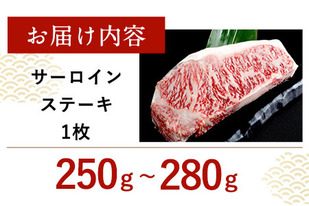 A5 A4 ランク 厳選 くまもと黒毛和牛 サーロインステーキ 1枚(250g-280g)《30日以内に順次出荷(土日祝除く)》 熊本県 大津町 和牛焼肉LIEBE くまもと黒毛和牛 サーロイン ステーキ 冷蔵