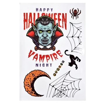 萬聖節童趣無痕靜電貼紙  20cm x 30cm  9張/包  E款  1包