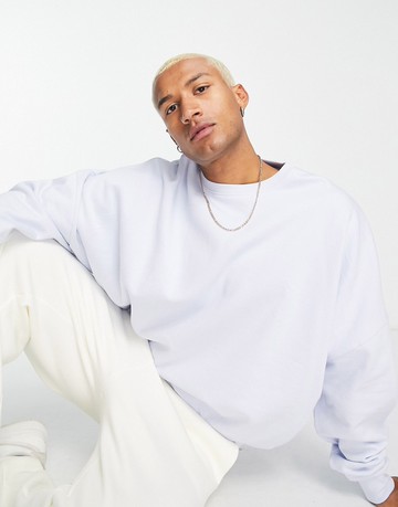 ASOS DESIGN super oversized sweatshirt in pastel blue