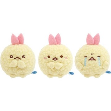 小禮堂 San-X 角落生物 炸蝦 絨毛玩偶娃娃3入組 (表情款)