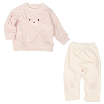 akachan honpo - 幫助睡眠長袖軟綿彈性家居服-粉紅色