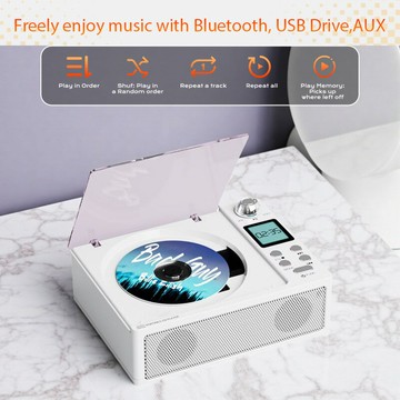 復古CD播放機專輯隨聲光盤音樂播放器便攜式光碟藍牙音響FM收音【北歐家居生活】