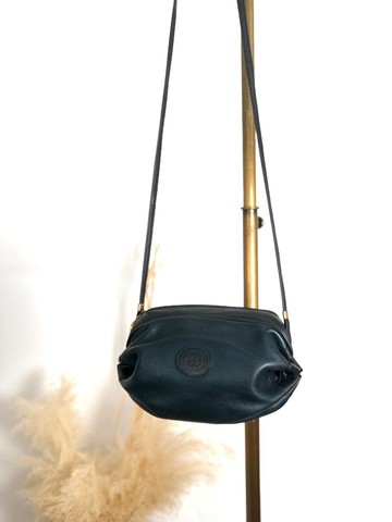 【VintageShop solo 日本直送中古包專賣店】GUCCI 古馳 肩背包 海軍藍 vintage 古董包 e4surv
