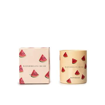 【瑞典 VICTORIAN】西瓜燭杯蠟燭 香草與玫瑰