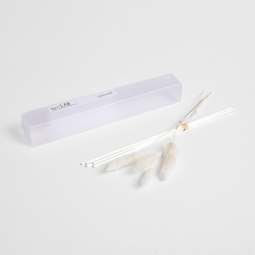 任選-hoi! LAB實驗室天然植物擴香棒組-卡斯比亞/兔尾草/金仗球/蓪草花/白(10入)/黑(10入)