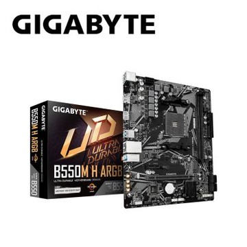 技嘉 B550M H ARGB 主機板+AMD R5 3400G 4核心