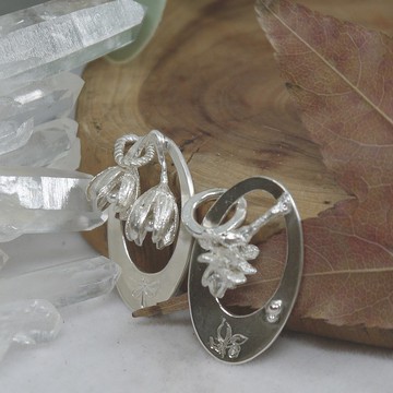 春芽、雙生果純銀項鍊墜飾