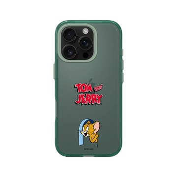 iPhone 16 Pro Clear 憂墨綠 - 湯姆貓與傑利鼠 Tom and Jerry - 傑利鼠躲貓貓