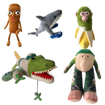 跨境新款tung tung tung sahur 美國山海經惡搞毛絨玩具娃娃公仔