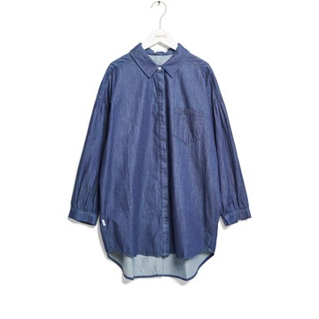 SOMETHING｜女裝｜前後開襟長版長袖襯衫