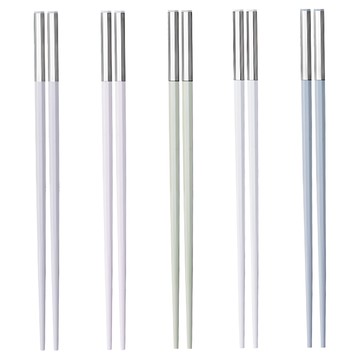 Benmó 日式合金筷 PET玻璃纖維 莫蘭迪五色組 耐高溫防滑  25cm  1組