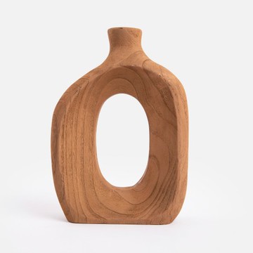 艾禮思桐木藝術擺飾 鏤空原木色