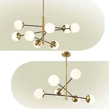 現代風玻璃半吸頂燈 05-10411、10412