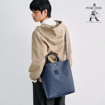 PORTER INTERNATIONAL - 雷雕新韻RENEW托特包 (L) - 深藍