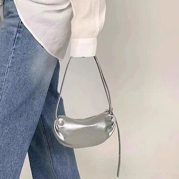 韓國bucks&leather 餃子包羊皮時尚氣質小元寶包單肩腋下斜挎包女