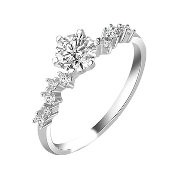 CF Diamond 女戒 莫桑鑽 無色透明 精湛切工 閃耀奪目光彩  星夢