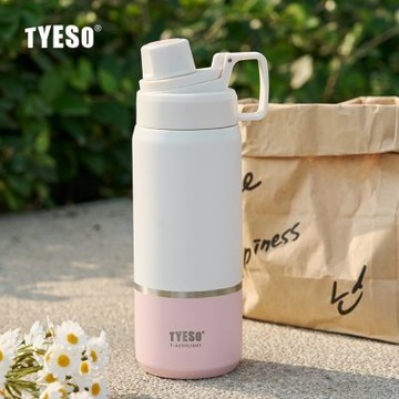 TYESO 日規設計 316不鏽鋼氣泡飲鎖壓瓶750ml(大口徑/抗菌/無毒/耐壓防爆/保冷/鎖氣泡)