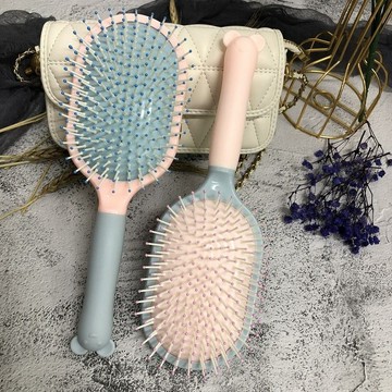臺灣現/🎀梳子 氣墊梳氣囊梳可愛家女士按摩梳家用大板梳氣囊大號圓形氣墊梳直髮捲髮梳