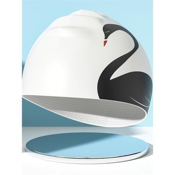 弈姿硅膠泳帽女專業防水護耳游泳帽子加大版女長發不勒頭粉色印花