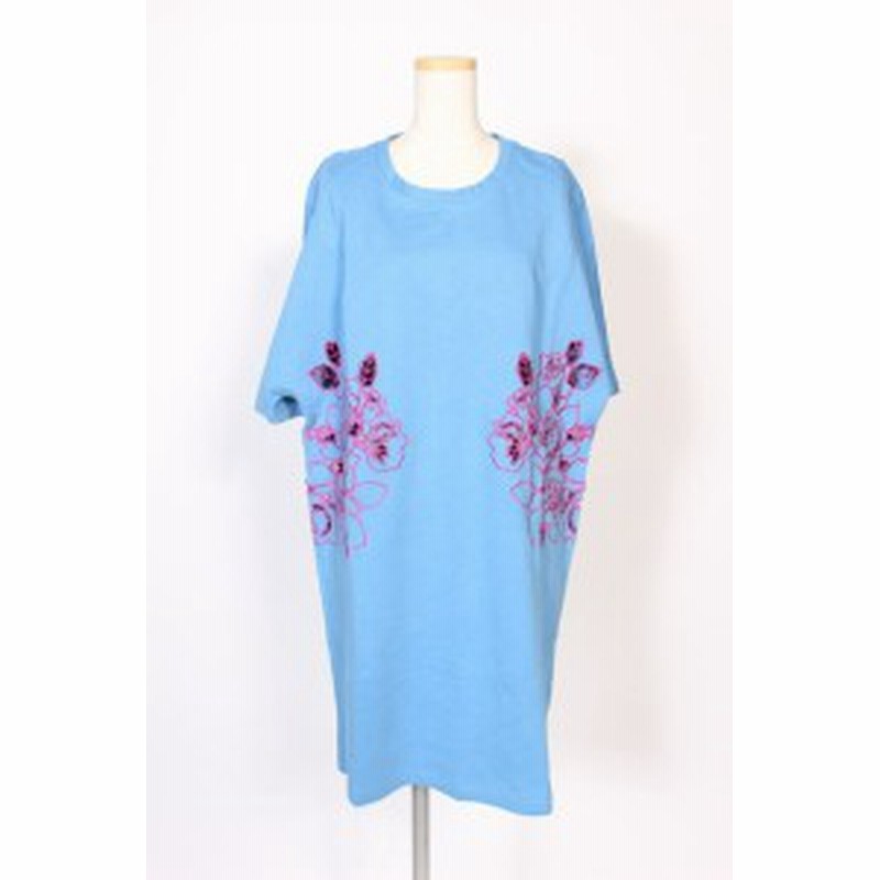 中古 カルヴェン Carven ワンピース ひざ丈 半袖 ローラル刺繍 カットワーク S 青 ブルー Yo0425 レディース 通販 Lineポイント最大1 0 Get Lineショッピング