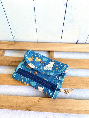 喵朋友短夾 自動分類鈔票零錢 聖誕節生日交換禮物 棉布製作