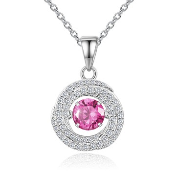 KATROY．天然托帕石項鍊｜TOPAZ．純銀．粉紅