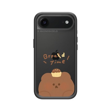 iPhone Air Mod NX -邊框背蓋組合 (相機按鈕) 黑 - 布朗尼 annnbrownie - 麵包派對（巧克熊款）