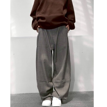 【AMERO】男裝 女裝 寬版 西裝褲 鬆緊褲頭 大口袋