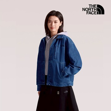 女款藍色可調節袖口丹寧外套｜8FZSDG4