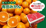 有田みかん・食べくらべ３種（各約５kg）≪フルーツ 果物 蜜柑 ミカン オレンジ 有田産 和歌山産 完熟 早生≫