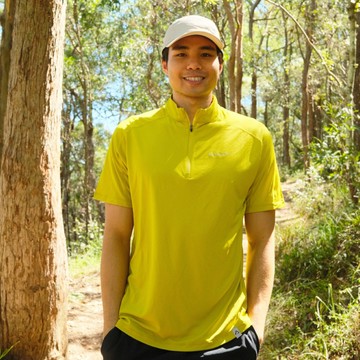 Wi 環保機能速乾拉鍊短袖 男款 盛夏暖陽