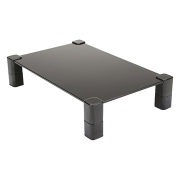 Ermutek 二木科技 強化玻璃版高度可調式桌上型螢幕收納架 承重20KG  黑色  1個