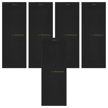 maruman MNEMOSYNE 速記方格筆記冊 長型  5本  黑色