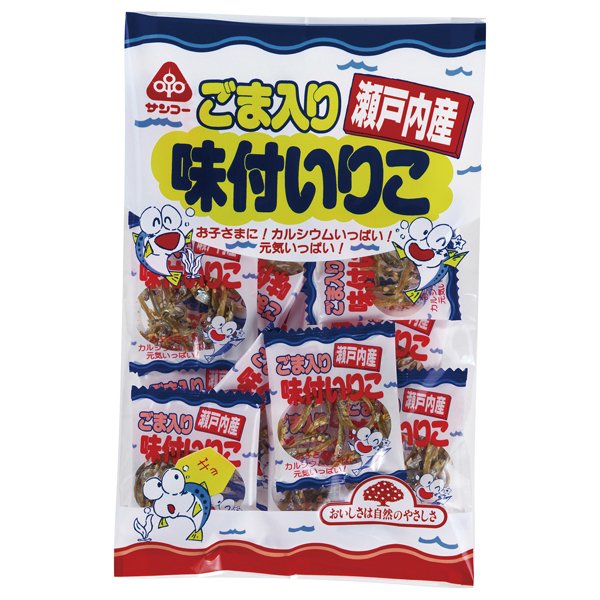 無添加 ごま入り味付いりこ 30g（2.5g×12袋） 　国内産片口いわし（瀬戸内海産）使用