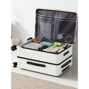 新款擴容深倉側開口大容量多功能行李箱女20寸學生密碼旅行箱男26