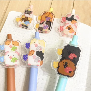 天竺鼠/倉鼠/兔兔 加油系列壓克力筆