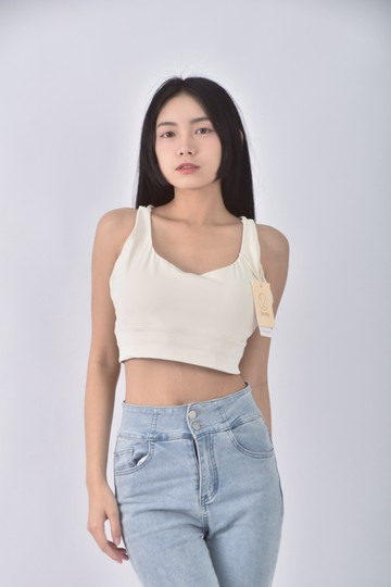 (XL) favmy運動無袖杏色上衣